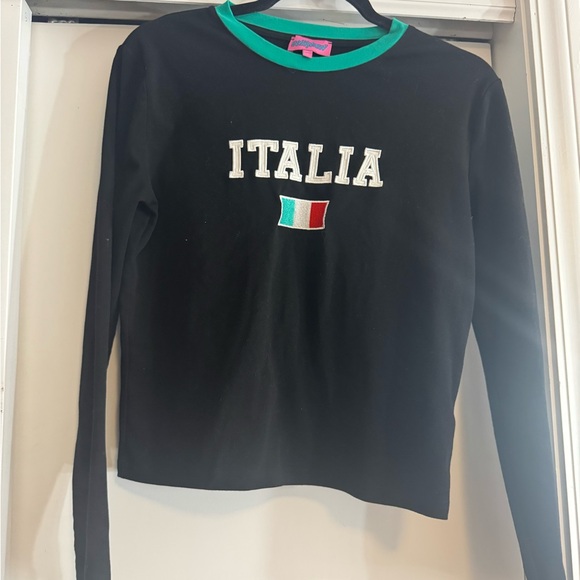 Italia Black Long Sleeve Top - Picture 4 of 8